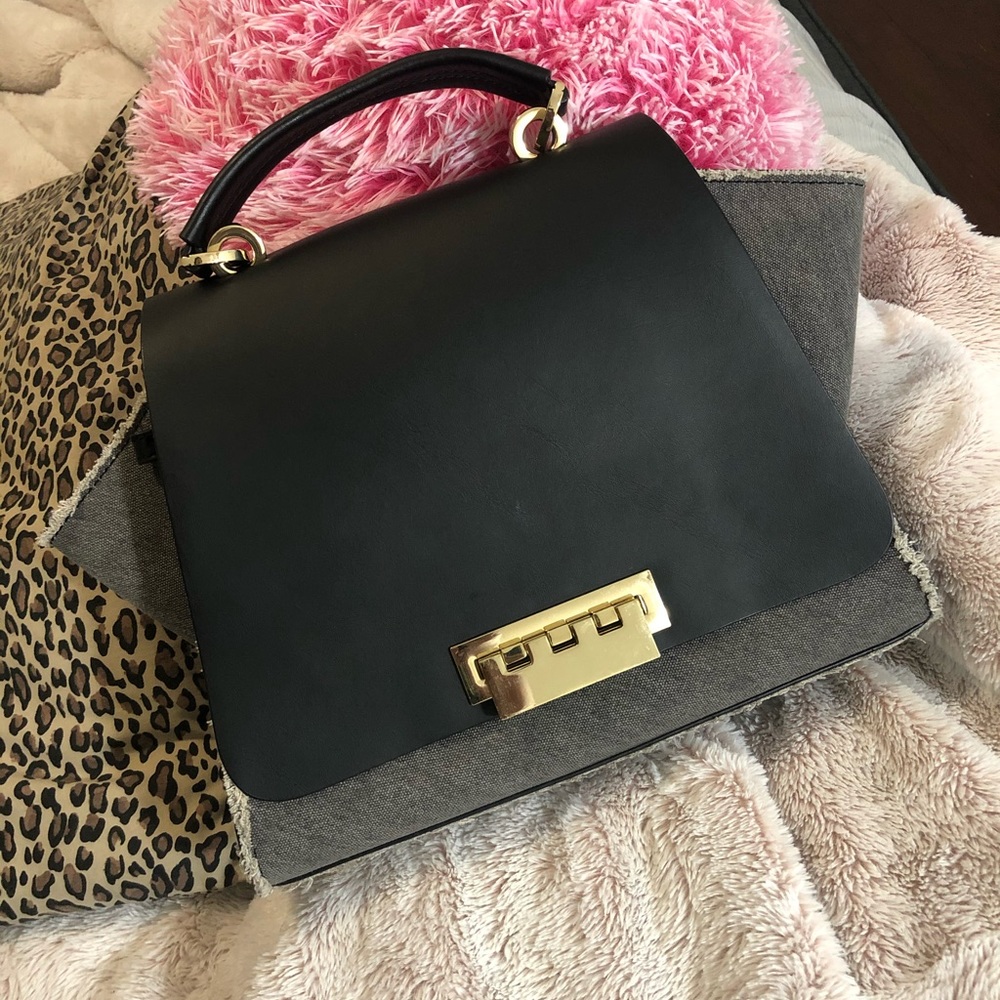 Zac Posen Eartha Denim and Leather handbag